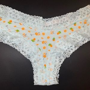 VS Lace Waist Cotton Cheeky Panty